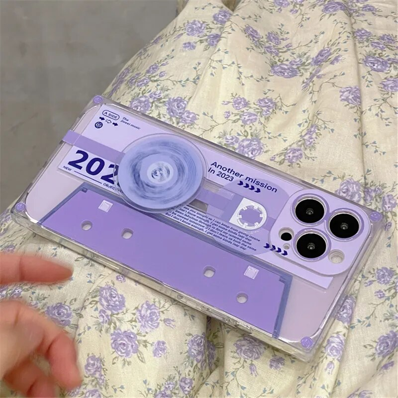 Creativo Retro Rotante CD Cassa Del Telefono Per iphone 14 13 11 12 Pro Max Y2k Hot Divertente Lettera Copertina Morbida Piazza Ragazza Rosa_voghion.com