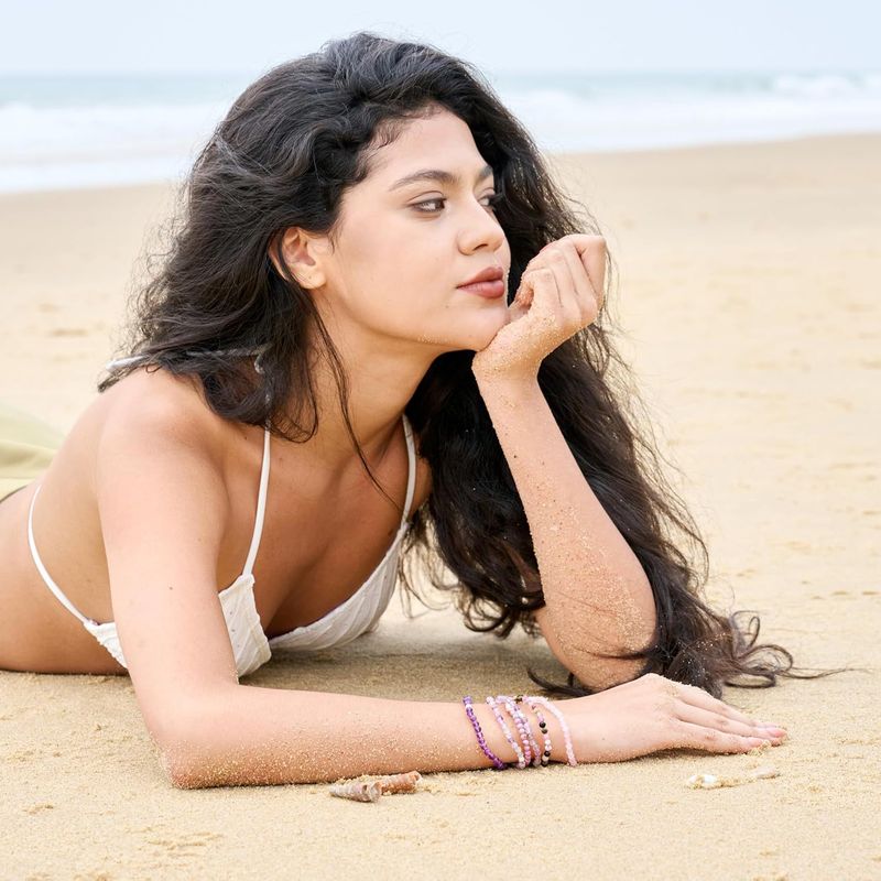 Bracciale da donna con perline colorate, pietre naturali irregolari e cristalli impilati_voghion.com