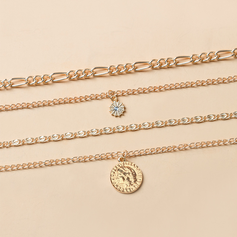 Collier long à plusieurs rangs pour femme - Pendentif au design de niche, chaîne élégante pour clavicule avec une touche de luxe_voghion.com
