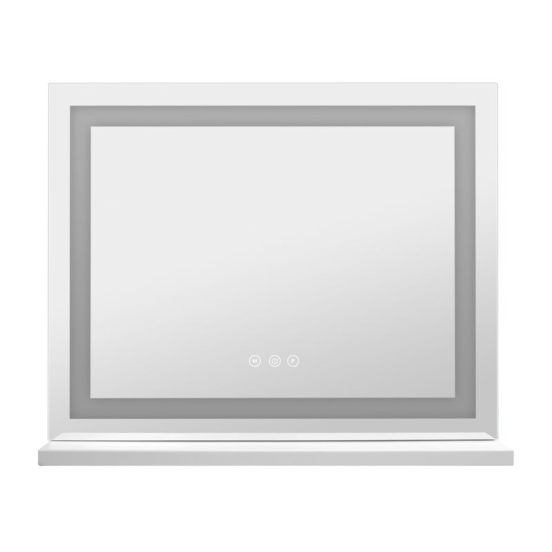 Hollywood Large Makeup Mirror Vanity Mirror Dimmable LED 3 Color Light 58*46cm_voghion.com