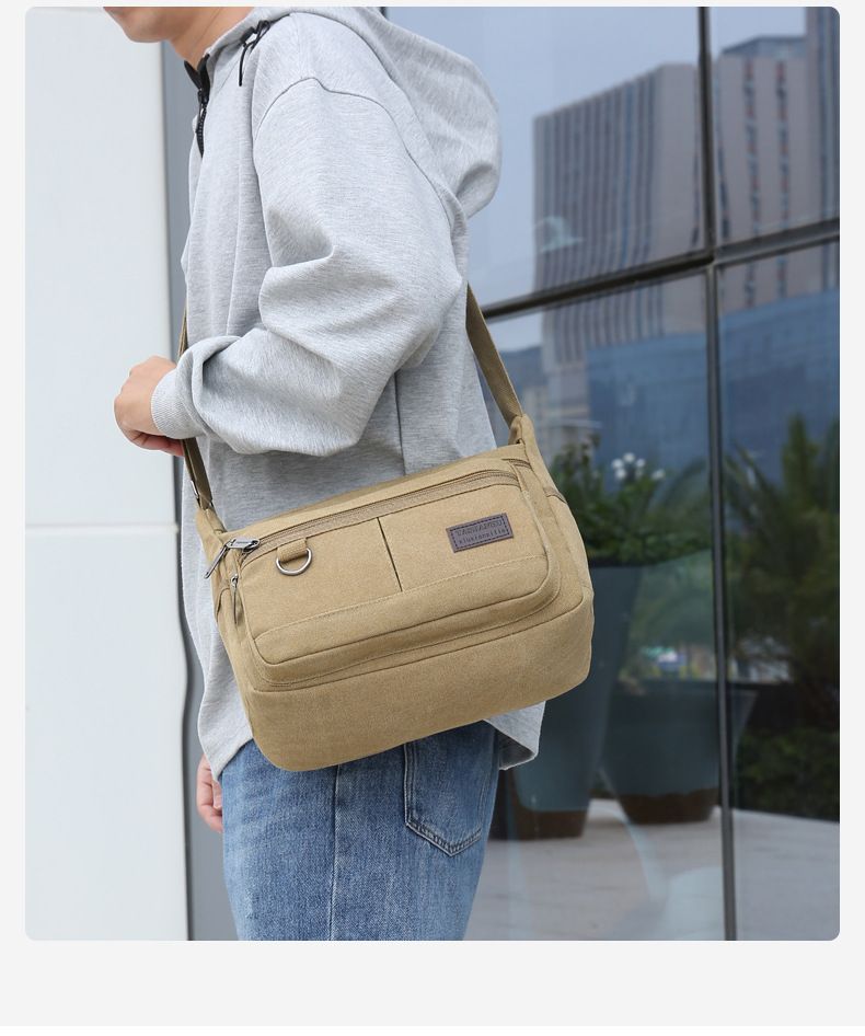 Men's Outdoor Large Capacity Shoulder Canvas Bag_voghion.com