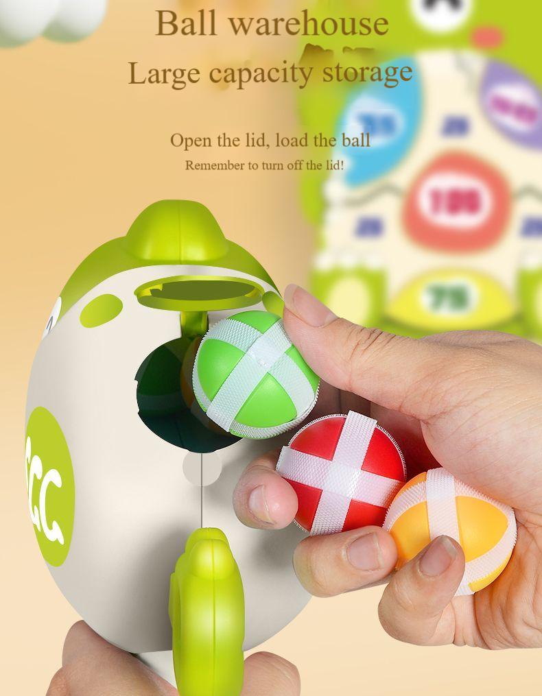 Children's Dinosaur Shooter Sticky Ball Set Cute and Fun Styling Parent Child Interactive Puzzle Game New Year Gift 2024_voghion.com