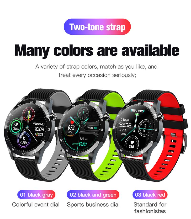 Smarte armbånd Rakuten Yahoo F22L Smart armbånd Registrerer kroppstemperatur, blodoksygen, puls, sportsarmbånd Informasjonspåminnelse_voghion.com