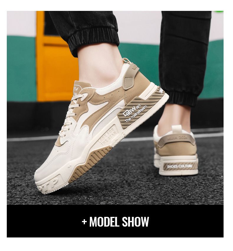 Męskie sznurowane grube tenisówki, buty dla taty buty sportowe, amortyzujące i oddychające buty do biegania koszykówka trening na siłowni_voghion.com