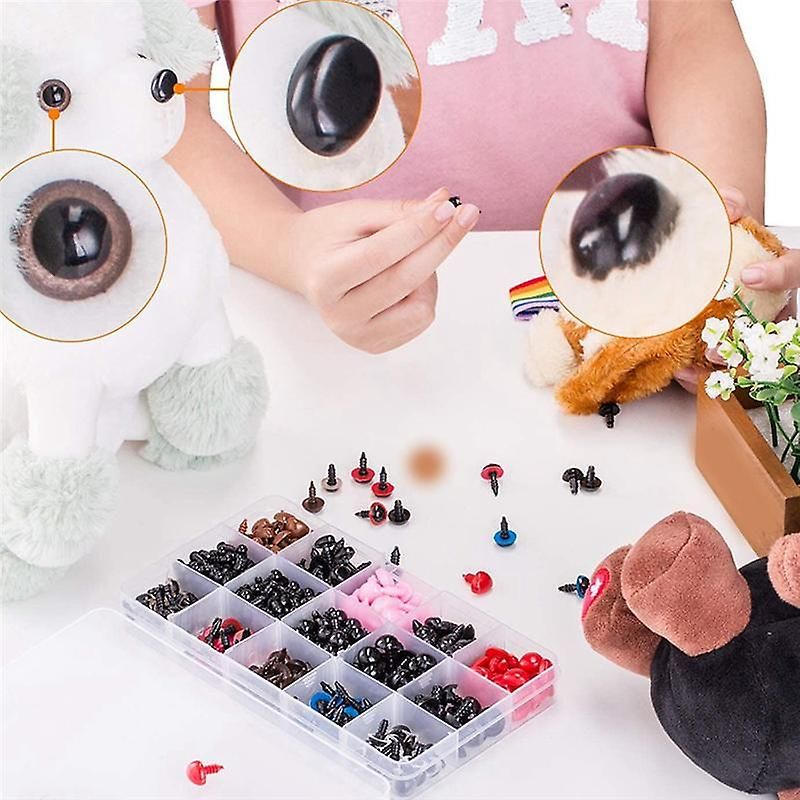 752PCS Olhos e narizes de segurança para Amigurumi Olhos de crochê recheados com arruelas Olhos de boneca artesanal para Am_voghion.com