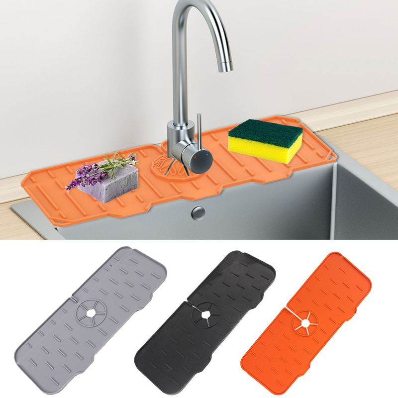 Silikonska Kuhinjska Pipa Mat Za Umivalnik Goba Odtok Rack Zložljiva Umivalnik Mat Pipa Splash Catcher Kopalniški pult Protector Mat_voghion.com