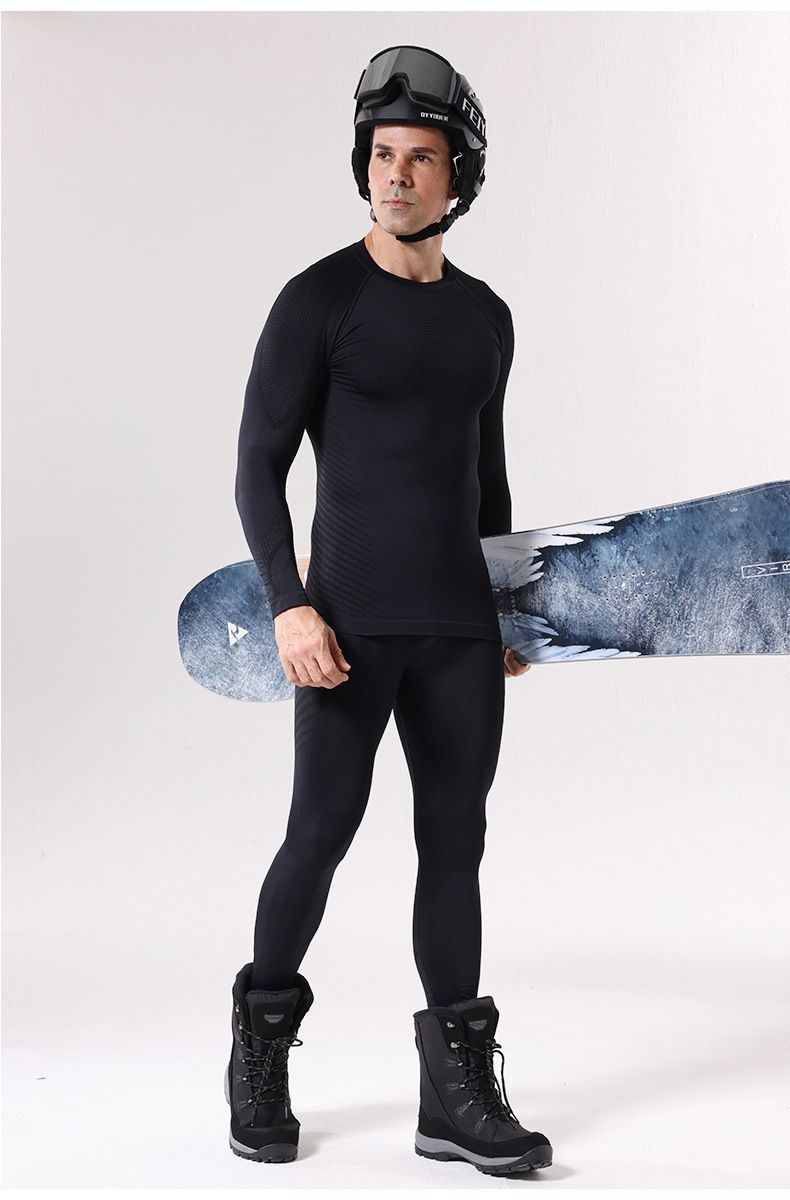 Autumn Winter Polypropylene Quick-Dry Ski Suit Underwear Set For Men Sports Tight-Fitting Moisture-Wicking Compression_voghion.com