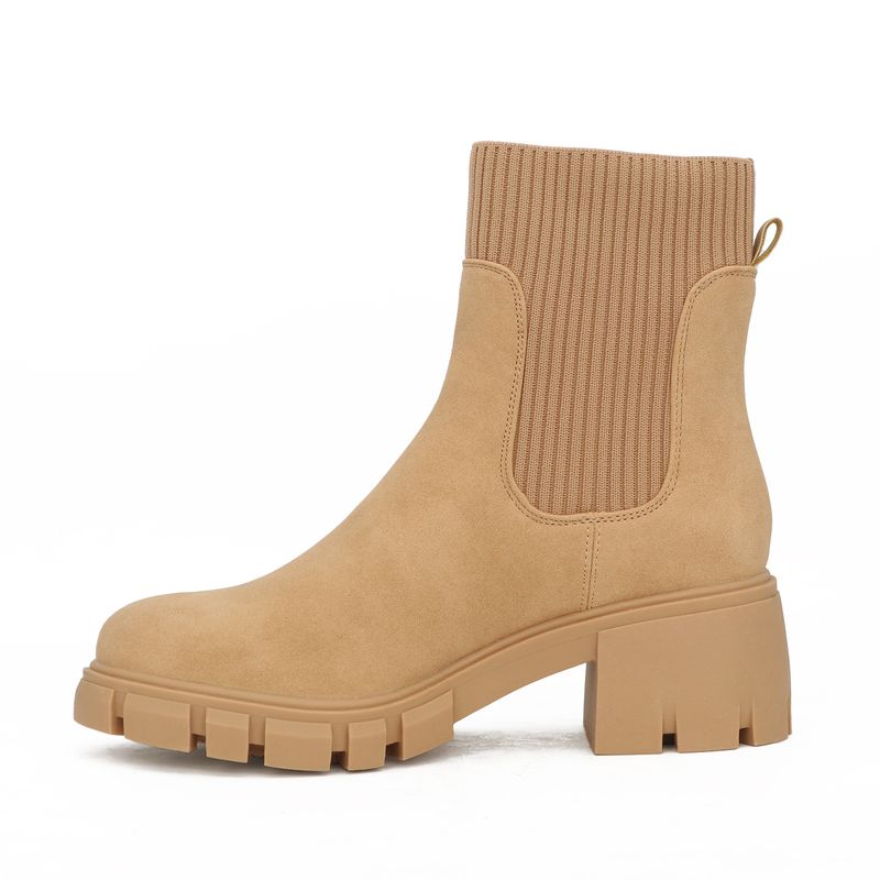 Stivaletti da donna Martin Boots con plateau in maglia elastica_voghion.com