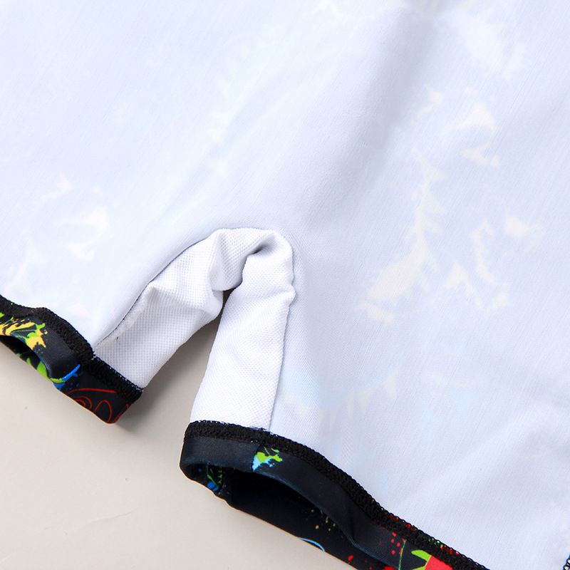 Mother & Kids Men's One Piece Swimsuit For Boys With Dinosaur Shark Print Zipper Comfortable High Elastic Swimsuit For Children_voghion.com