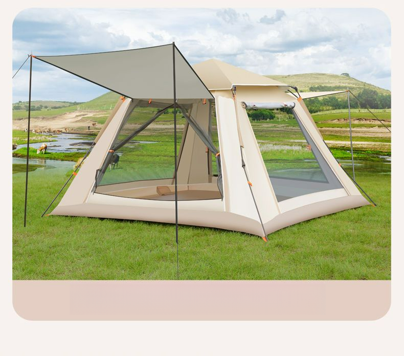 Outdoor Camping Zelt Familie Picknick Reise Sonnenschutz Faltbare Tragbare Automatische Regendicht_voghion.com