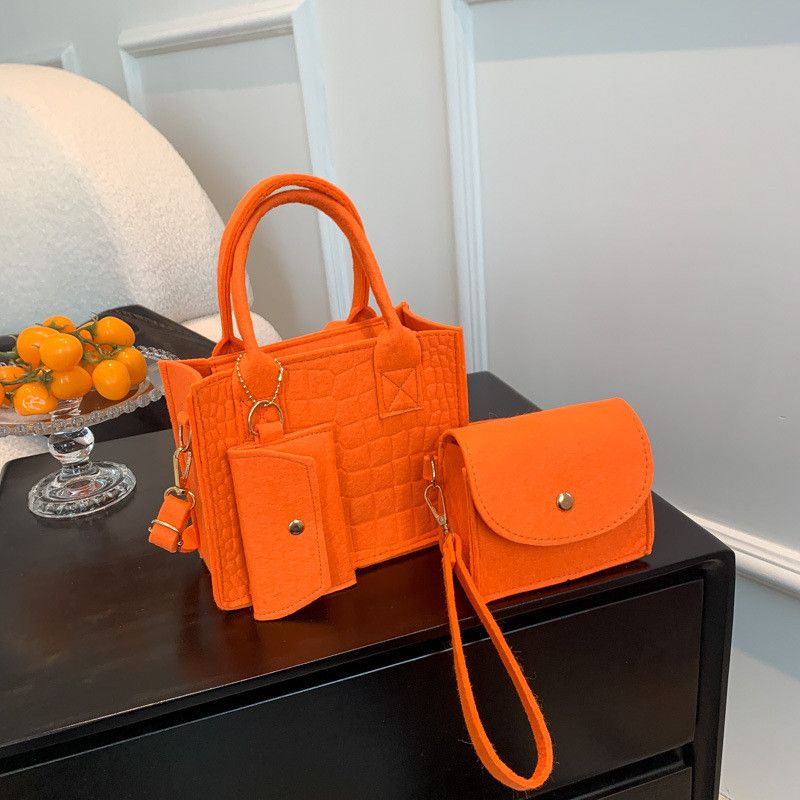 2025 Summer New Fashion Felt Handbag Single Shoulder Mother-Daughter Crossbody Bag Women's Bag Supports Bulk Wholesale Mixed Batch_voghion.com