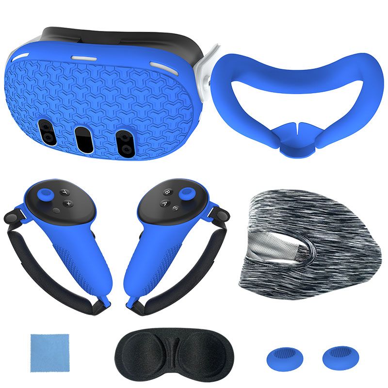 7PCS Silikon für Meta Quest 3 Zubehör Anti-Scratch TPU Schutzhülle VR Headset Sleeve Shell Case_voghion.com
