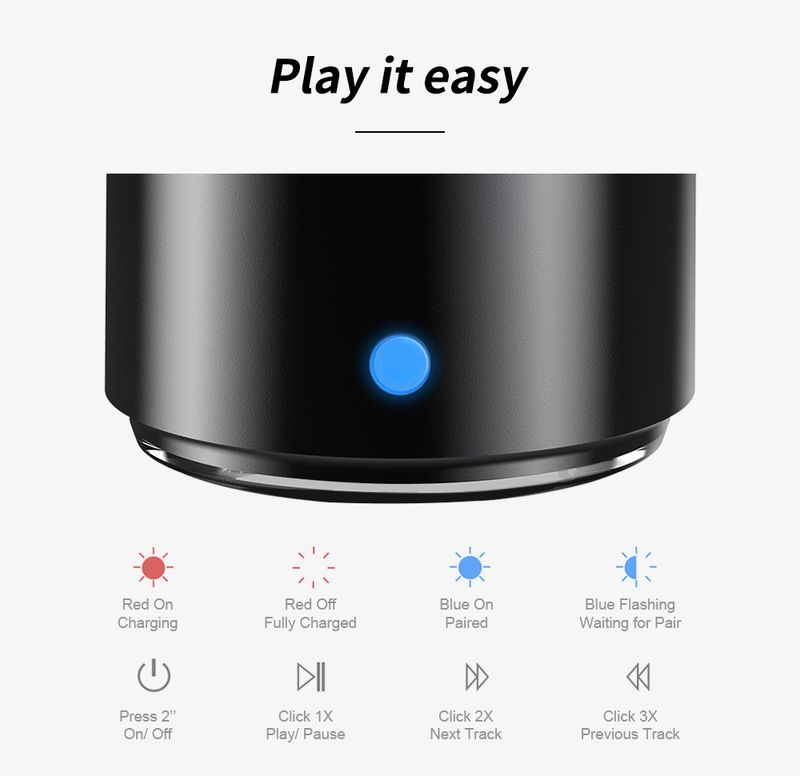 A106 Pro Mini Portable Wireless Bluetooth-5.0 Speaker Custom Bass Radiator IPX7 Waterproof Metal Speakers Travel Case_voghion.com