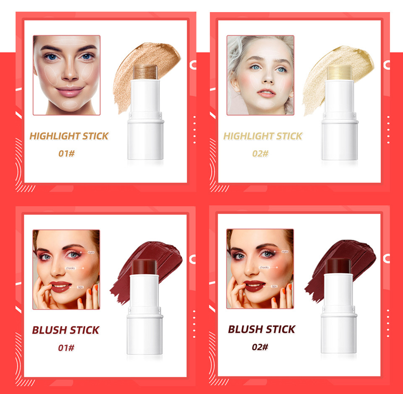 carina Multifunctionele make-up Driedimensionale hoogglans poederblusher rouge lip Kleurreparatiestick_voghion.com