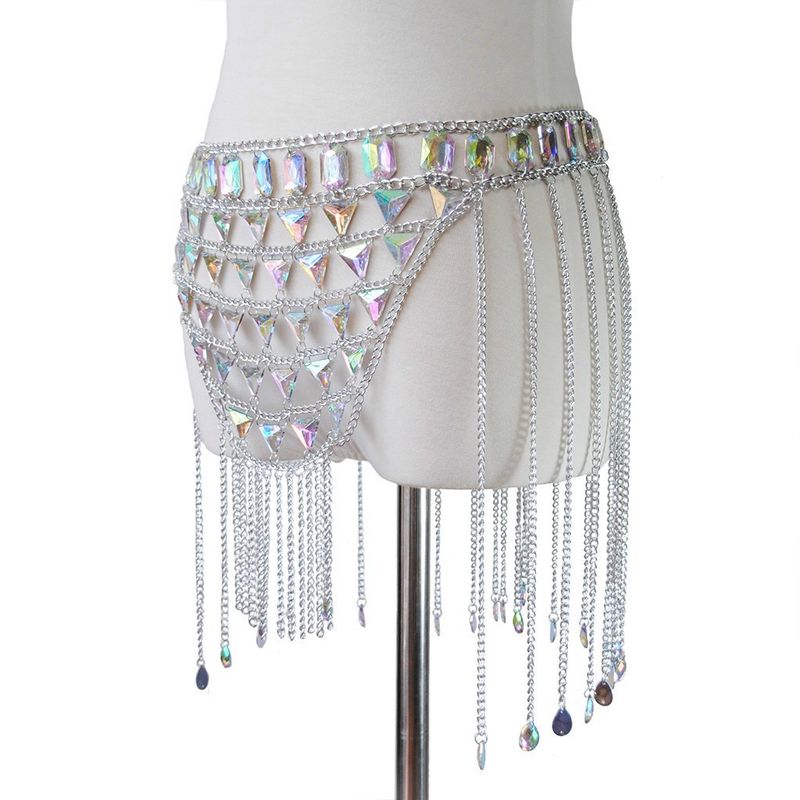 Gioielli di tendenza della moda estiva, vendita calda, con giunture in acrilico brillante, gonna con catena per la vita_voghion.com