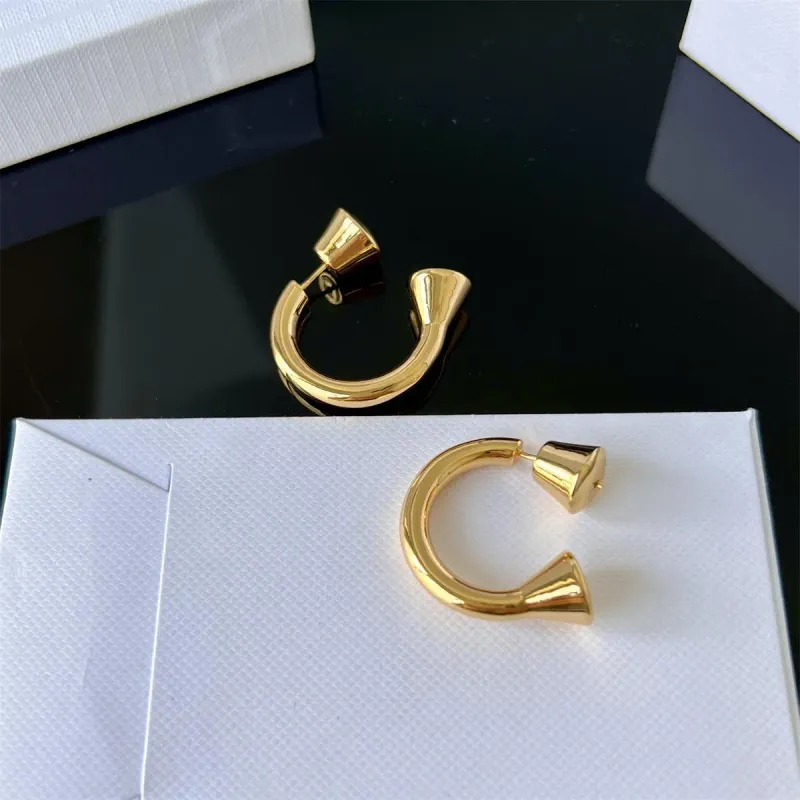 2025 Neue glänzende Ohrringe im europäisch-amerikanischen Stil – schlicht und modisch, C-förmig, vielseitig und elegant._voghion.com