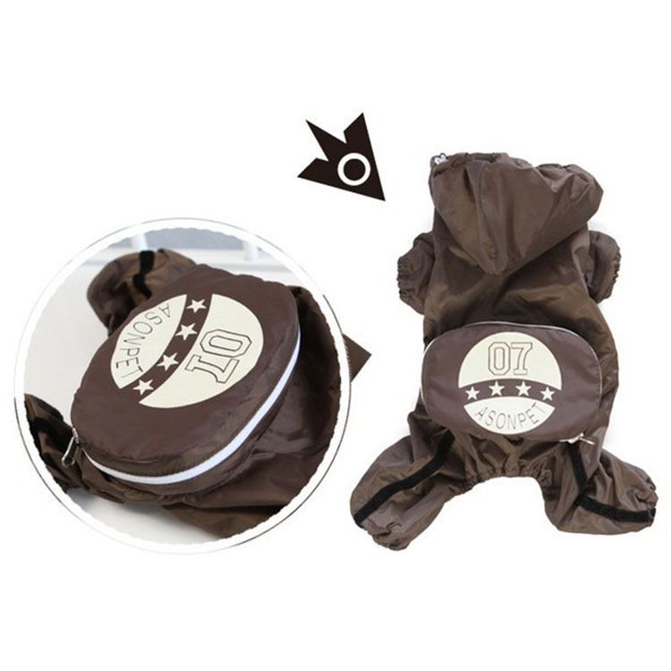 Spring And Summer Four-Legged Portable Raincoat Small Dog One-Piece Waterproof Clothing Pet Clothes_voghion.com