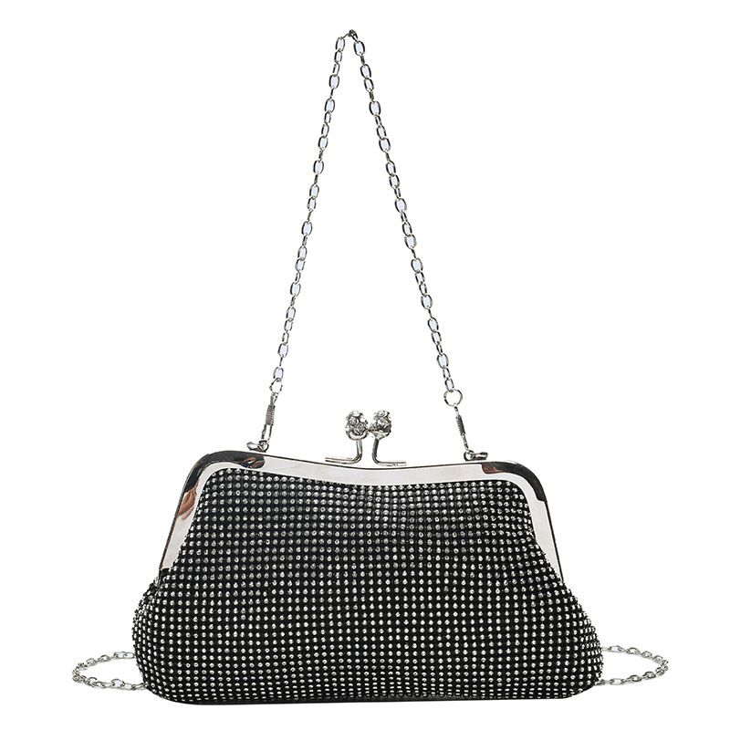 Piccola borsa da sera in rete con strass, da donna, di Niche, lucida, per abiti da festa_voghion.com