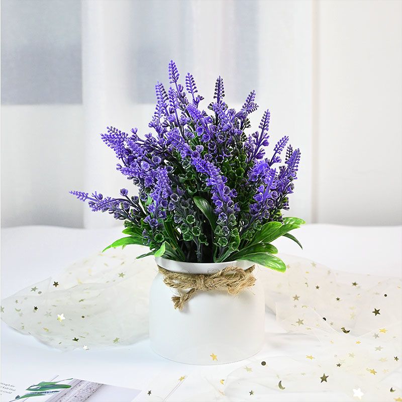 Blummen, Plastikblummen einfach simuléiert Topfplanzen, Wunnzëmmer Interieur Heemdekoratiounen, Schreifdëschdekoratiounen_voghion.com