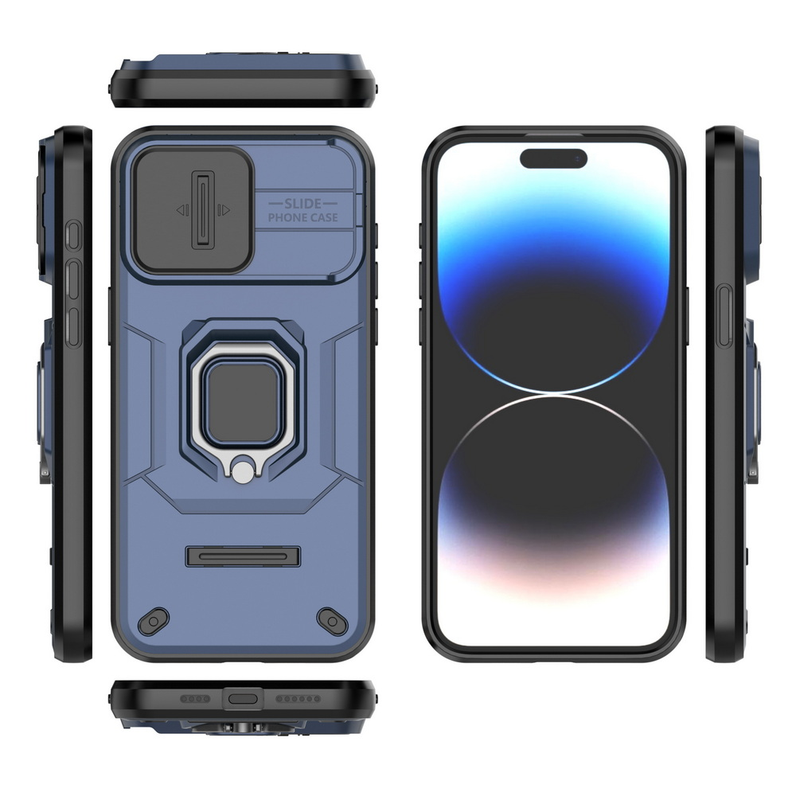Skydekamera Lens beskyttelsescover til iPhone 15 Pro Max 14 Plus 14 Pro 13 Pro Max Metal Finger Ring Spænde Bilholder_voghion.com