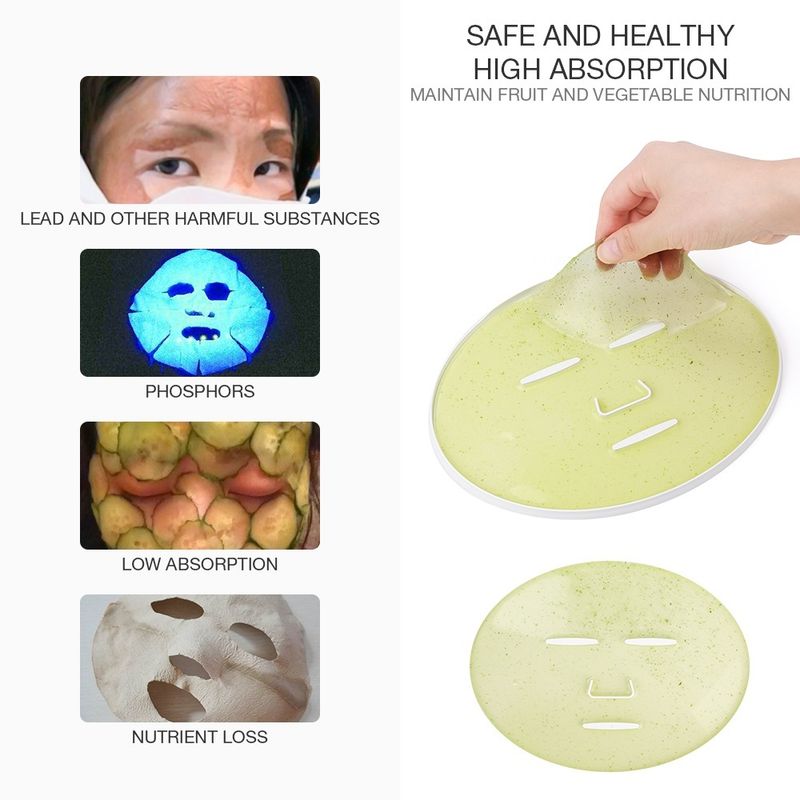 Gesiichtsmaske Maker Maschinn Gesiichtsbehandlung DIY Automatesch Uebst Natierlech Geméis Kollagen Heembenotzung Schéinheetssalon SPA Care Eng Voice_voghion.com