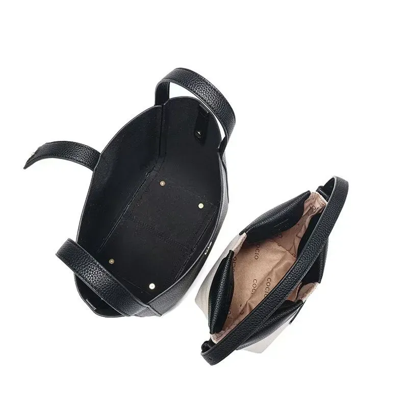 COCIO Designer New Affordable Luxury Genuine Leather Bucket Simple High-quality Fashionable Casual Womens Composite Bag_voghion.com