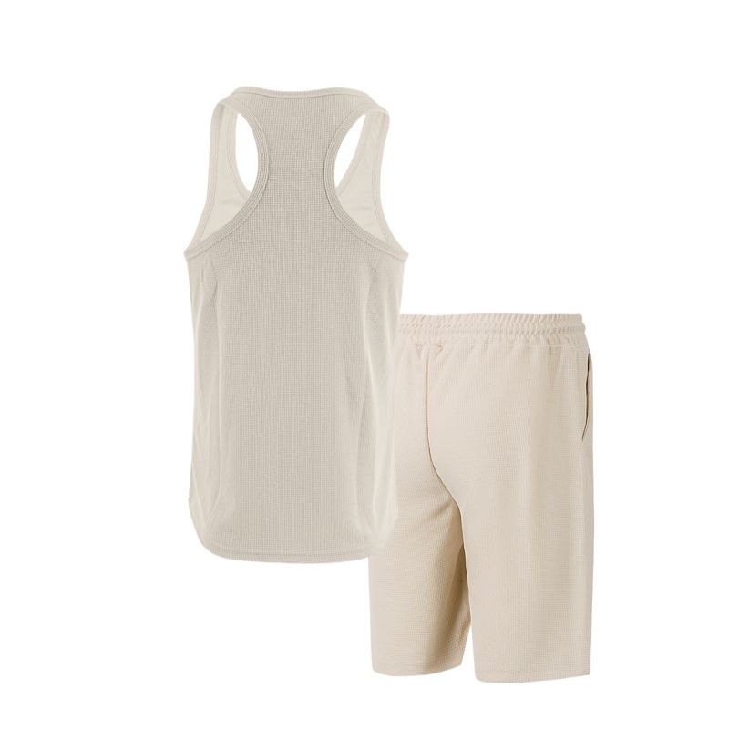 Herenkleding Nieuwe wafel effen kleur Outdoor vrijetijdskleding Ademend korte mouwen vest shorts sportpak_voghion.com
