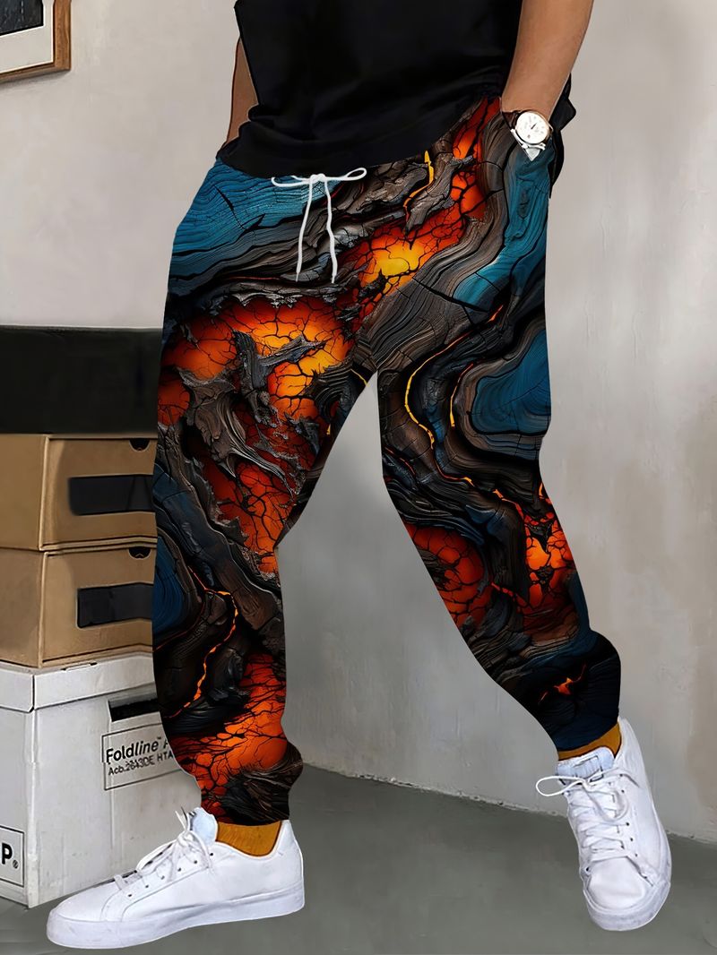 Pantalons polyvalents pour hommes, imprimés en 3D, style streetwear, produits premium, automne 2024, pantalons décontractés_voghion.com