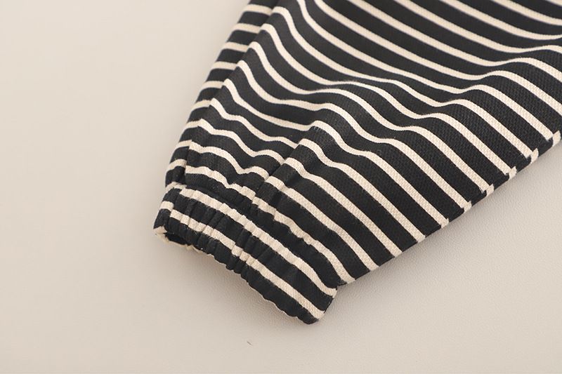 Completo con cappuccio e pantaloni a righe per cuccioli da bambino, elegante nuovo completo primaverile-autunnale in due pezzi per neonati e bambini piccoli_voghion.com