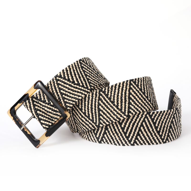 KARSTA, eleganta austa bohēmiska stila kvadrātveida sprādzes plata sieviešu vintage stila josta_voghion.com
