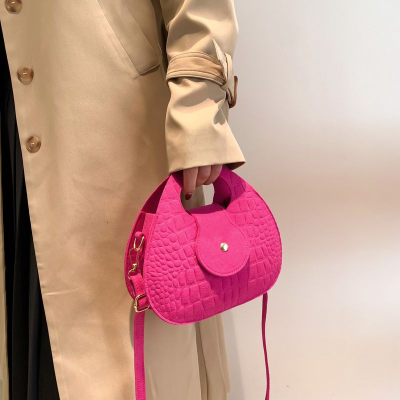 Solid Color Temperament Women's Bag Underarm Bag Casual Shoulder Bag Hand Carry Small Square Bag_voghion.com