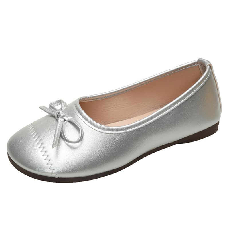 Casual Single Shoes Shoes Women's Retro Flat Bow One Pedal Lazy Shoes Simple Fashion Doudou Shoes_voghion.com