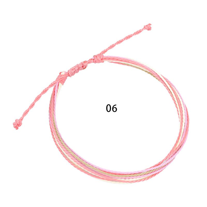 Bohemian Style Waterproof Wax Thread Woven Summer Surfing Anklet_voghion.com