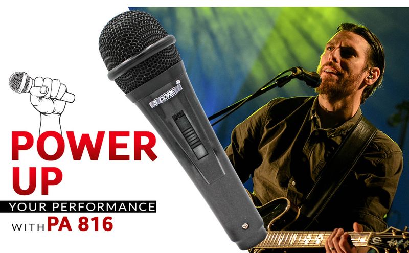 5 CORE Microphone Dynamic Vocal Handheld Mic Cardioid Unidirectional Microfono w On Off Switch + XLR Audio Cable for Singing Karaoke Public Speaking &_voghion.com