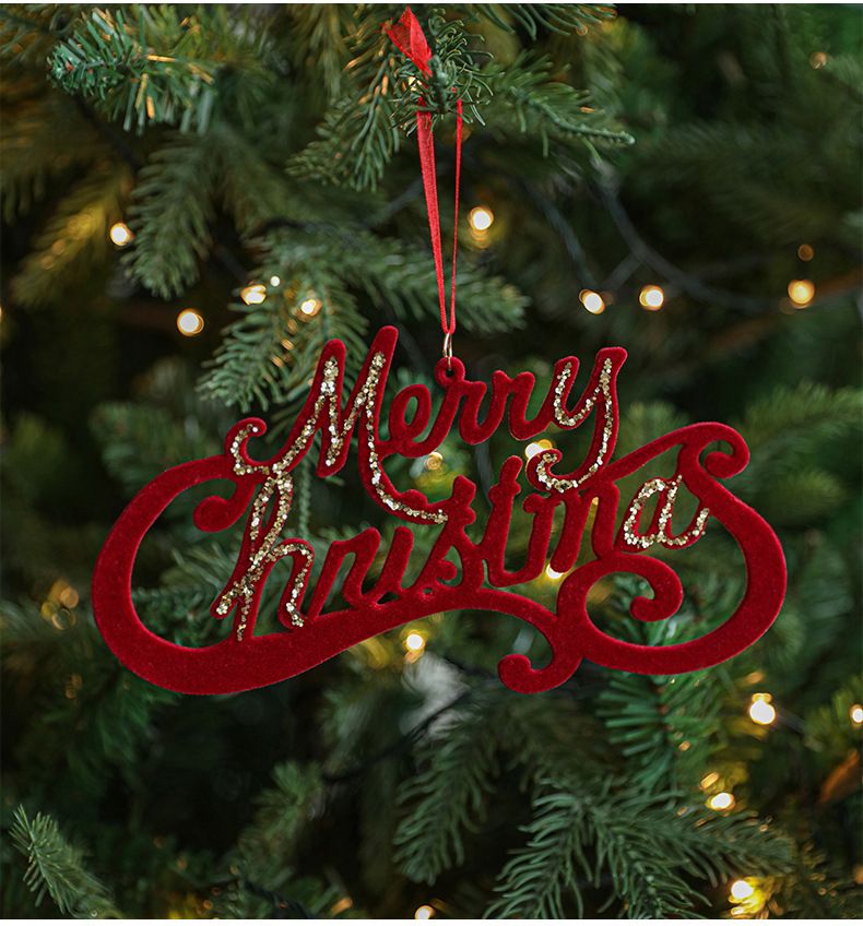 Kerstversiering van fluweel in Scandinavische stijl – set van sneeuwvlokken, rendieren en bellen van hoogwaardig gevlokt plastic voor een elegante vakantiedecoratie_voghion.com