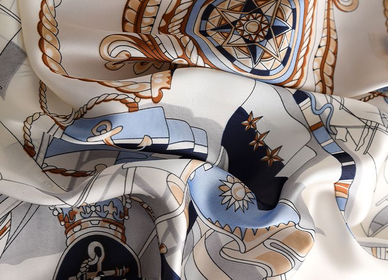 Spring and Autumn New Fashion Trend Women's Navy Style Proessional Simulation Silk Decoration Shawl Sun Protection_voghion.com