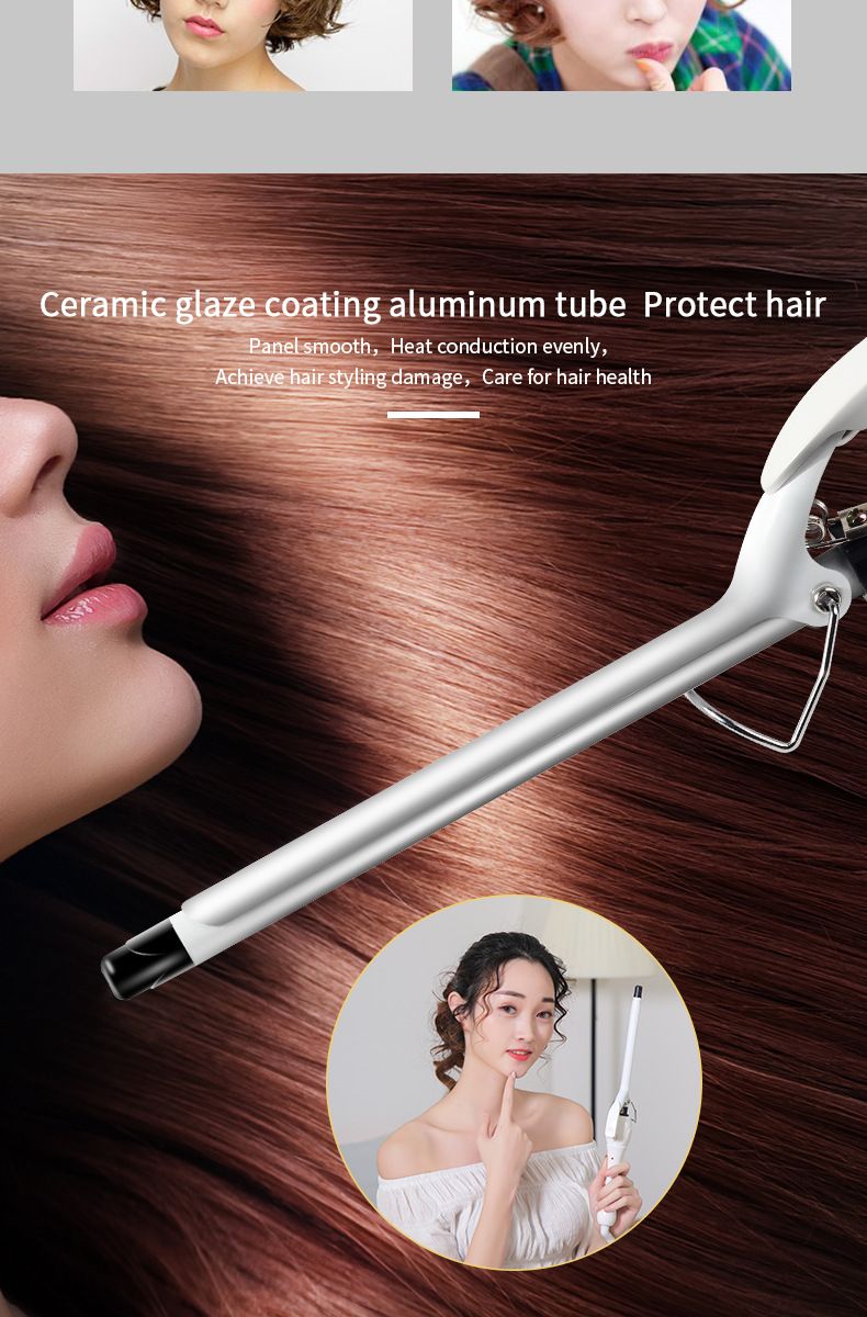 Lockenstab für kurze Haare von Männern und Frauen, superfeiner Teddy-Lockenstab, kleiner Mini-Lockenstab aus flauschiger Wolle, 9 mm, elektrischer Lockenstab_voghion.com