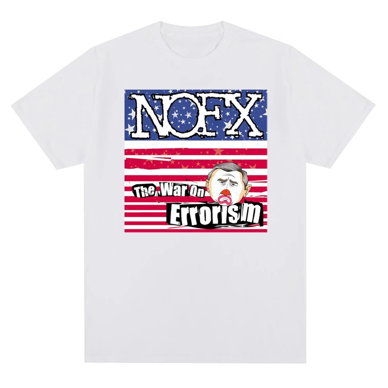 Erkekler için NOFX Punk Rock Grubu Vintage Albüm Kapağı Baskılı %100 Pamuklu Yuvarlak Yaka Kısa Kollu Tişört Yazlık Giyim_voghion.com