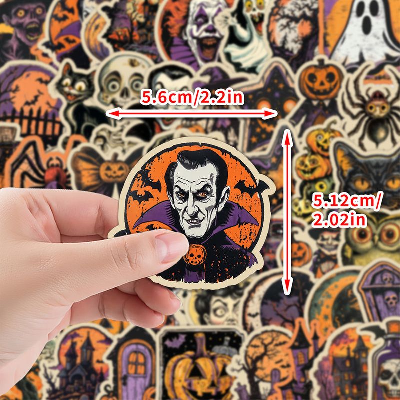 Stickers 50 Pieces Of Retro Halloween Graffiti Stickers For Water Cups And Mobile Phones_voghion.com