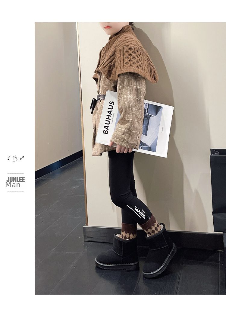 Calçados infantis de outono e inverno, sapatos infantis de algodão para bebês, botas de neve infantis com forro de lã, botas Martin, moda para meninos e meninas, botas curtas_voghion.com