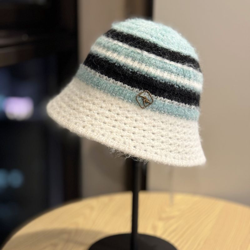 Nuova protezione per le orecchie in maglia da pescatore per donna, autunno e inverno, elegante secchiello in lana calda che snellisce il viso in stile giapponese_voghion.com