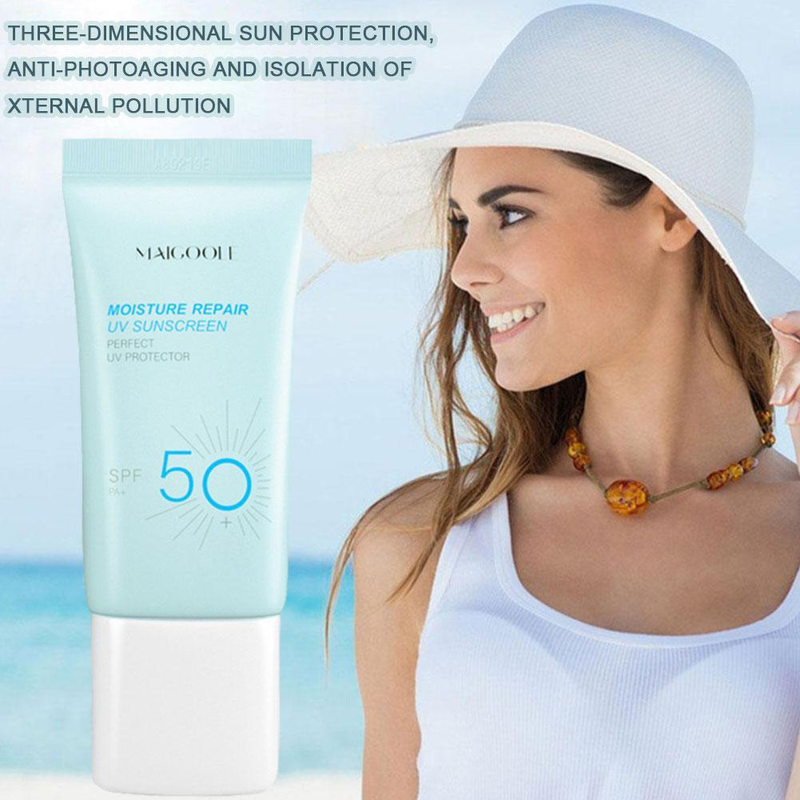 Whitening 1 Stk Solcreme Solcreme Anti-Aging Oil Control Fugtgivende Vandtæt Svedtæt SPF 50 Prevent S_voghion.com
