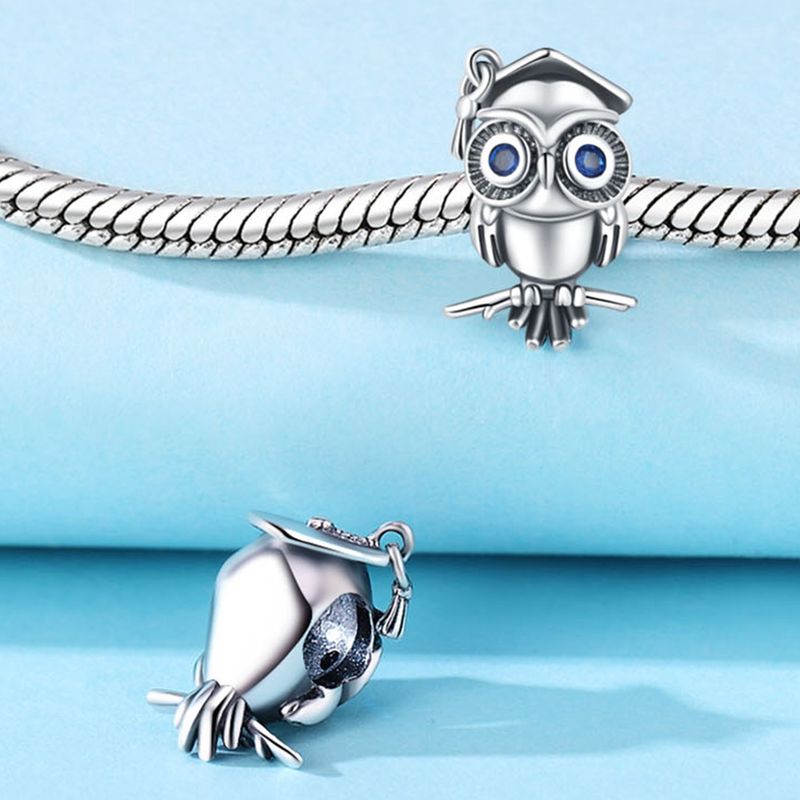 Gioielli da donna con ciondolo a forma di elefante, coniglio, leopardo, leone, perline, gioielli con bracciale, pezzi in rame bianco placcato argento_voghion.com