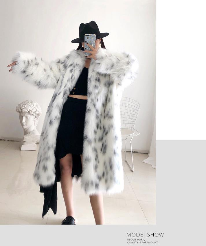 Dammemodesch Bobcat Leopardpelz laange Fuchspelzmantel mat Revers_voghion.com