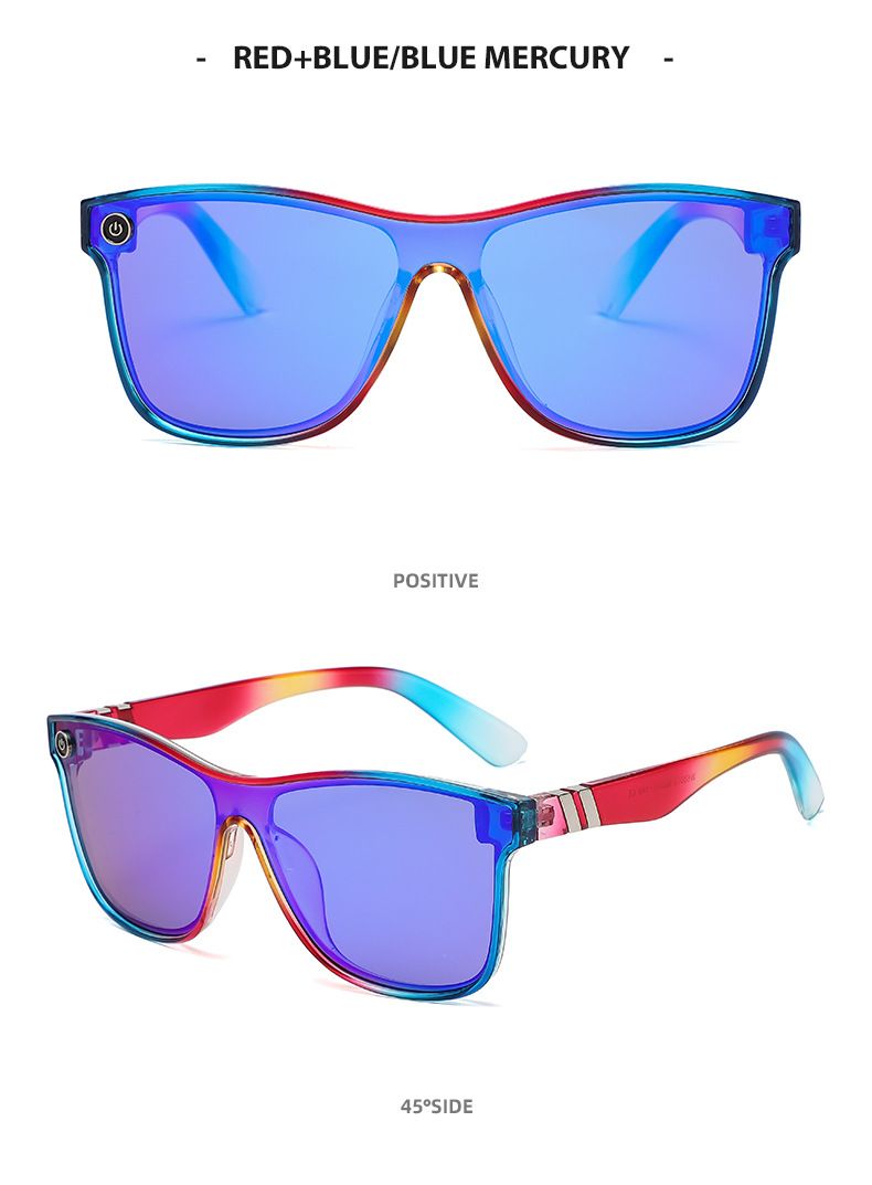 2022 Nova Power On Key Pattern Športna na prostem Kolesarska sončna očala Velik okvir Pisana enodelna očala_voghion.com