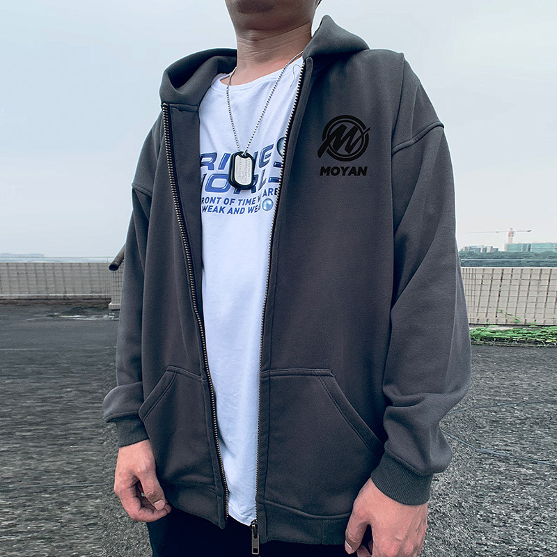 2024 Autumn New Sweater Instagram Hooded Trendy Brand Loose and Fat Plus Size Men's Coat 8XL_voghion.com