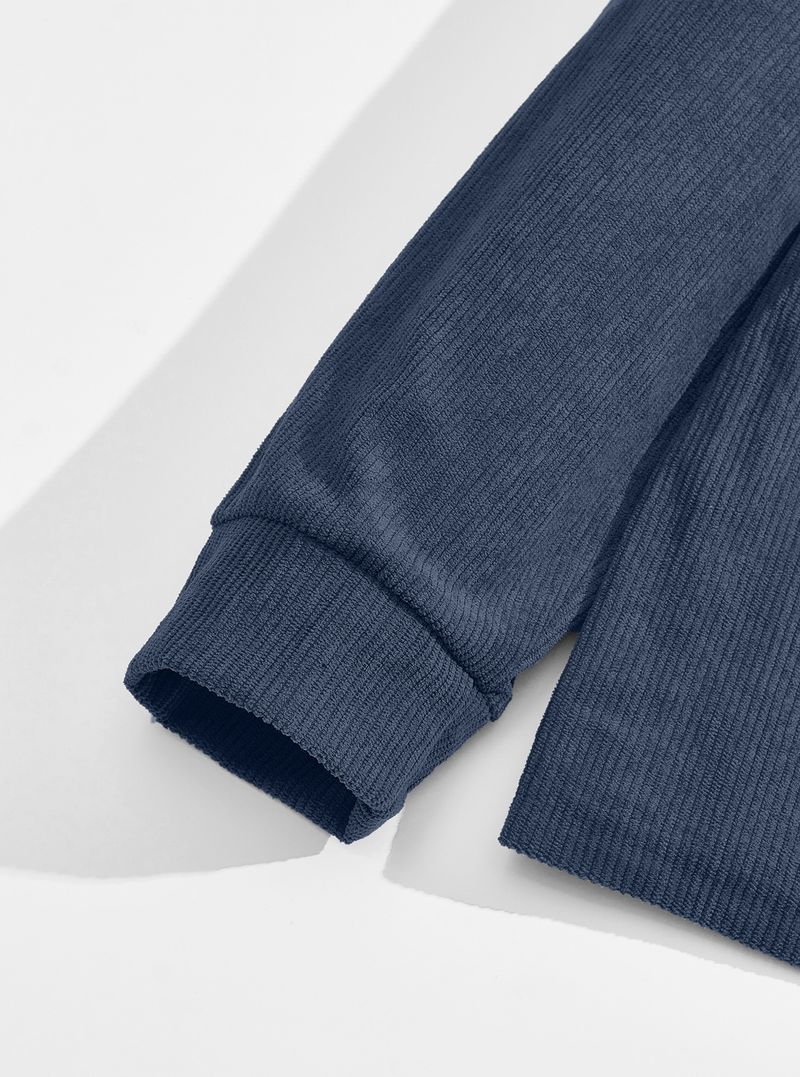 Cord-Poloshirt für Herren – Streetwear-Sweatshirt zum Knöpfen in Grau, Schwarz und mehr Herrenbekleidung_voghion.com