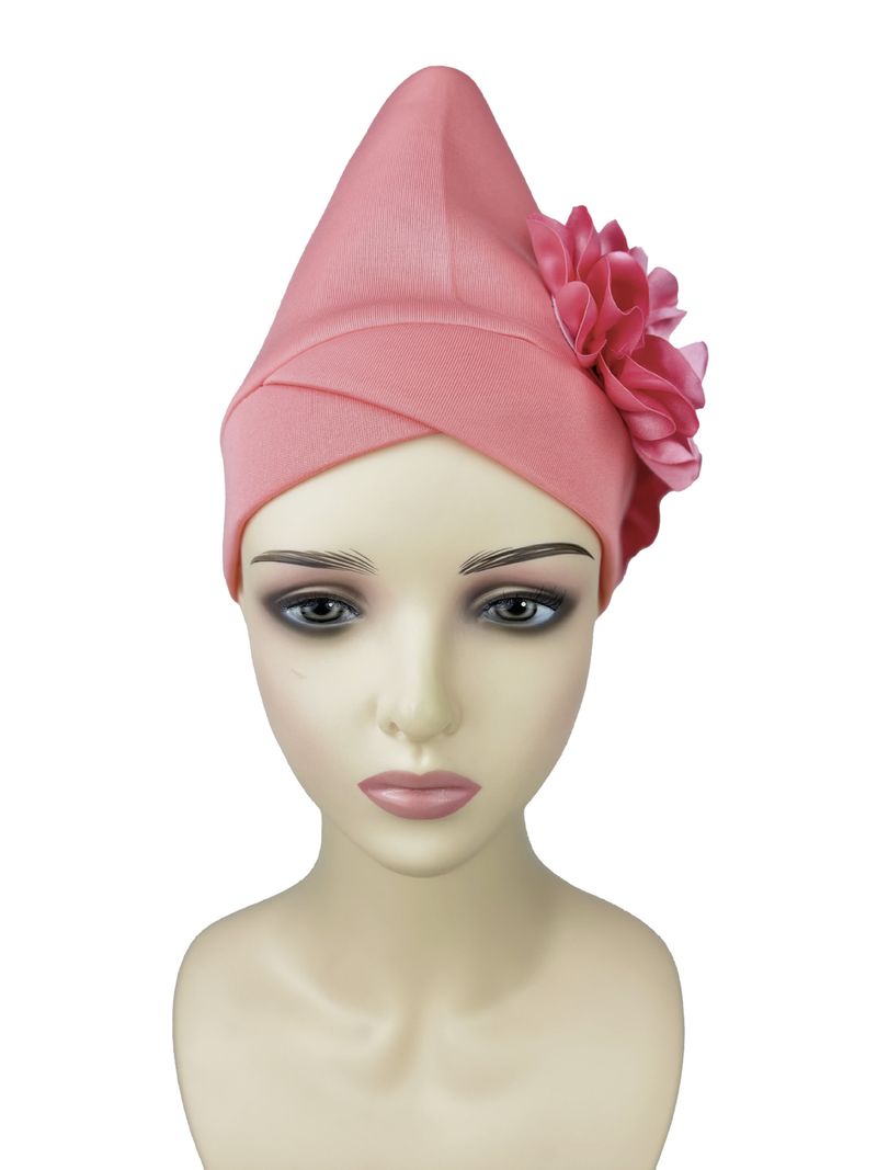 Damen Hijab Hut übertrieben Hut Luftschicht Seite große Blume Hut Moslemischer Hut Baotou Hut_voghion.com