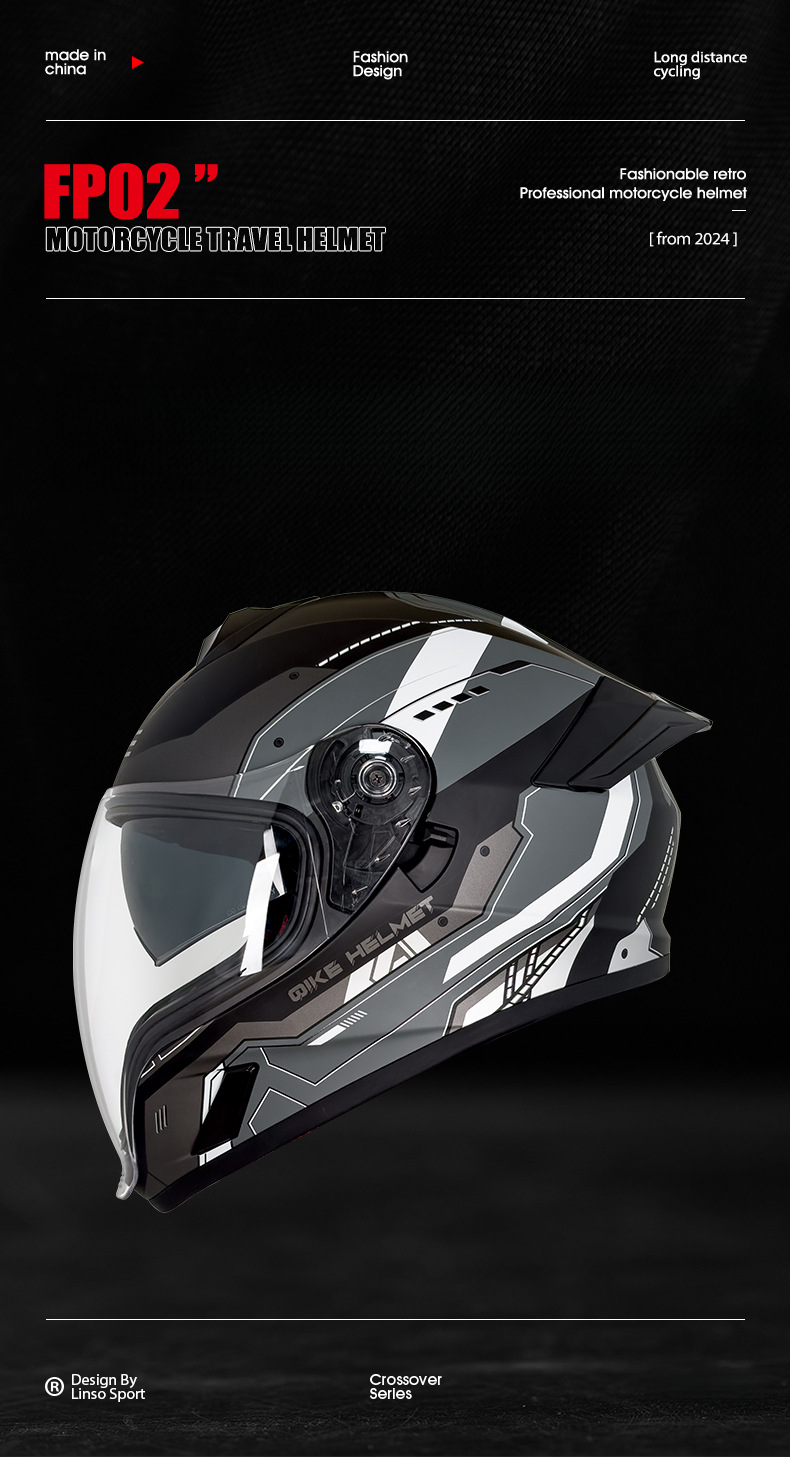 Ciclismo con lentes duales para hombres y mujeres, alerón trasero grande, conducción de motocicleta 3C, casco integral de seguridad moderno y personalizado para_voghion.com