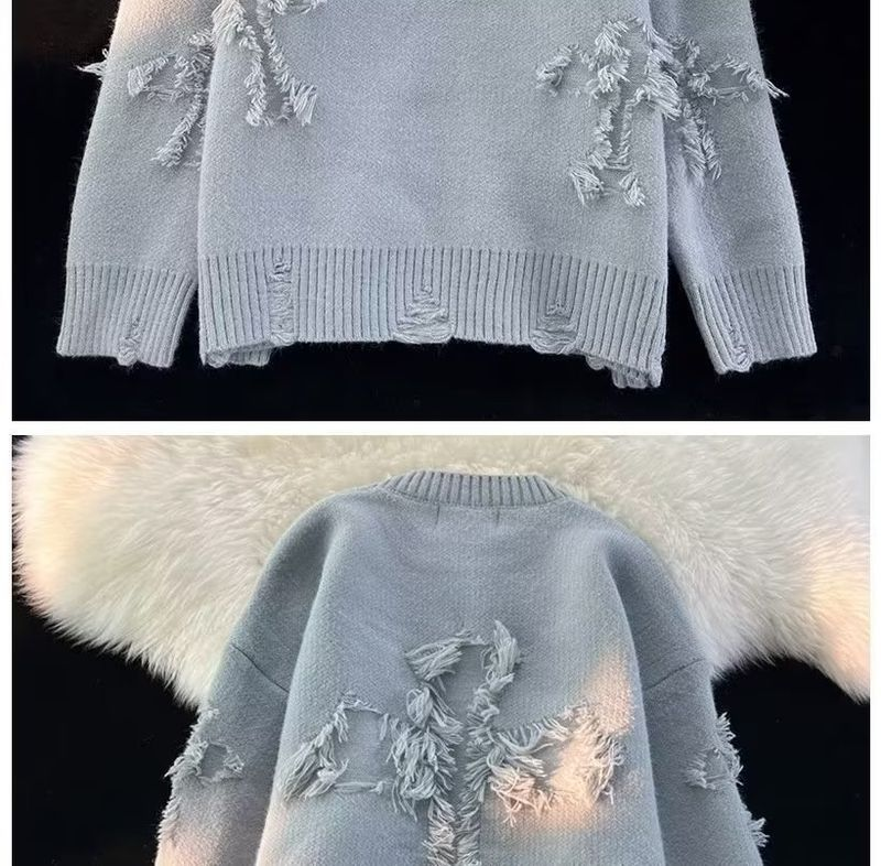 P Autumn And Winte Ipped Men S Ound Neck Pullove Tendy Band High Steet Ameican Eto Japanese Style Youth_voghion.com
